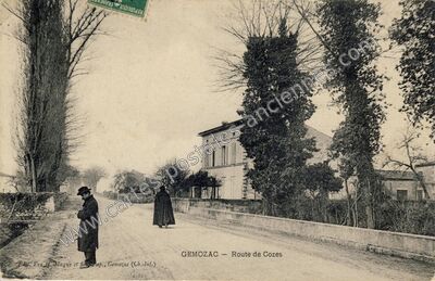 Carte postale ancienne Route de Cozes — Gémozac (Charente-Maritime)
