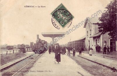 Carte postale ancienne La Gare — Gémozac (Charente-Maritime)