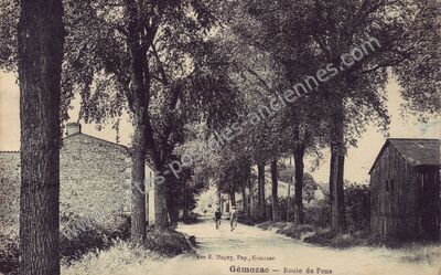 Carte postale ancienne Route de Pons — Gémozac (Charente-Maritime)