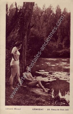 Carte postale ancienne Etang de Bois Joli — Gémozac (Charente-Maritime)