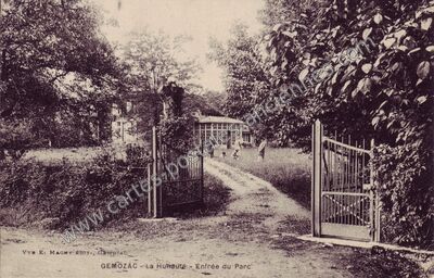 Carte postale ancienne La Hunauité - Entrée du Parc — Gémozac (Charente-Maritime)