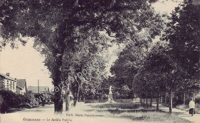 Carte postale ancienne Le Jardin Public — Gémozac (Charente-Maritime)