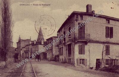 Carte postale ancienne Route de Mortagne — Gémozac (Charente-Maritime)
