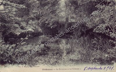 Carte postale ancienne Le Ruisseau « La Gémozo — Gémozac (Charente-Maritime)