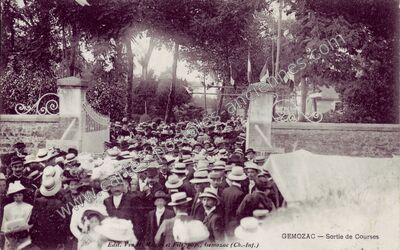 Carte postale ancienne Sortie de Courses — Gémozac (Charente-Maritime)