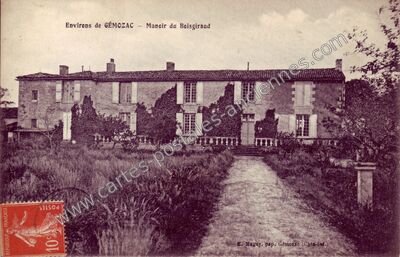 Carte postale ancienne Manoir du Boisgiraud — Gémozac (Charente-Maritime)