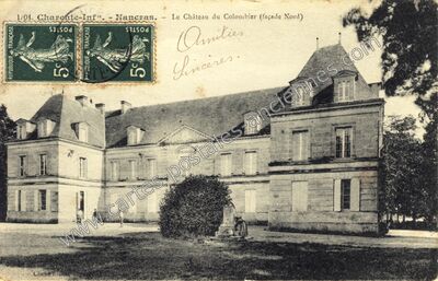 Carte postale ancienne Chateau du Colombier — Nancras (Charente-Maritime)