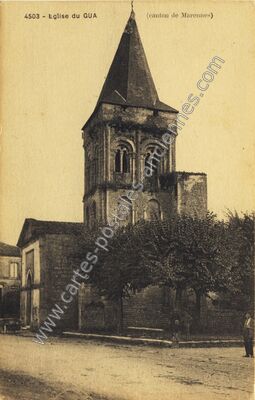 Carte postale ancienne Eglise du GUA — Le Gua (Charente-Maritime)