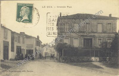Carte postale ancienne Grande Rue — Le Gua (Charente-Maritime)