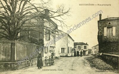 Carte postale ancienne Rue principale — Guitinières (Charente-Maritime)