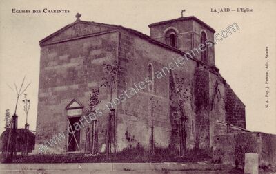 Carte postale ancienne L'Eglise — La Jard (Charente-Maritime)