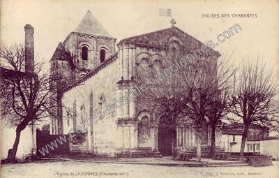 Carte postale ancienne L'Eglise — Jazennes (Charente-Maritime)