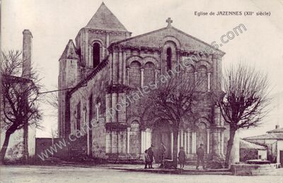 Carte postale ancienne Eglise de JAZENNES — Jazennes (Charente-Maritime)