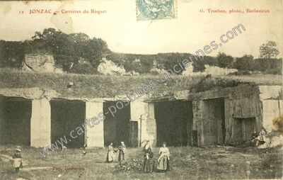 Carte postale ancienne Carrières du Roquet — Jonzac (Charente-Maritime)