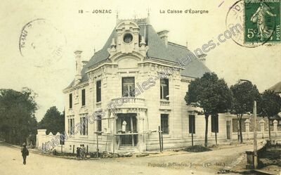 Carte postale ancienne La Caisse d'Épargne — Jonzac (Charente-Maritime)