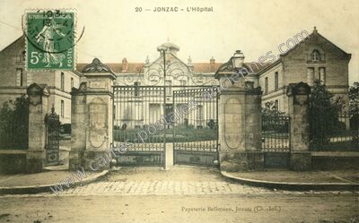 Carte postale ancienne L'Hôpital — Jonzac (Charente-Maritime)