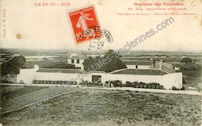 Carte postale ancienne Domaine des Tourettes — Loix (Charente-Maritime)