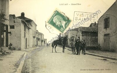 Carte postale ancienne Grand'Rue — Loulay (Charente-Maritime)