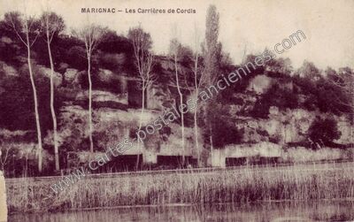 Carte postale ancienne Les Carrières de Cordis — Marignac (Charente-Maritime)