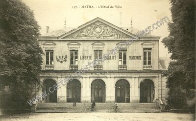 Carte postale ancienne L'Hôtel de Ville — Matha (Charente-Maritime)