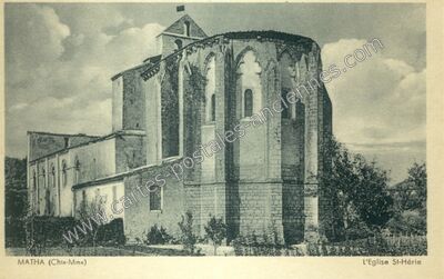 Carte postale ancienne L'Église St-Hérie — Matha (Charente-Maritime)