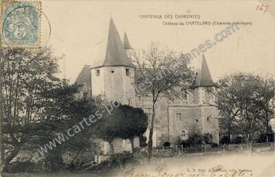 Carte postale ancienne Chateau de Chatelard — Meursac (Charente-Maritime)