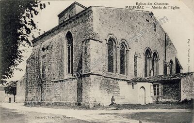 Carte postale ancienne Abside de l'Eglise — Meursac (Charente-Maritime)