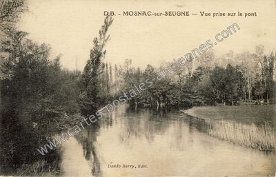 Carte postale ancienne Vue prise sur le pont — Mosnac (Charente-Maritime)