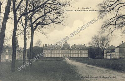 Carte postale ancienne Chateau de Dampierre — Plassac (Charente-Maritime)