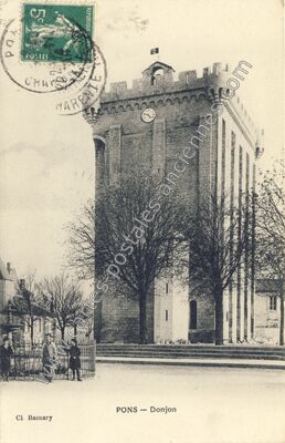 Carte postale ancienne Donjon — Pons (Charente-Maritime)