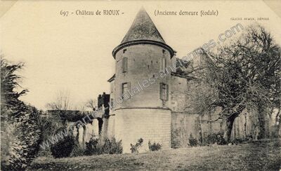 Carte postale ancienne Château de Rioux — Rioux (Charente-Maritime)