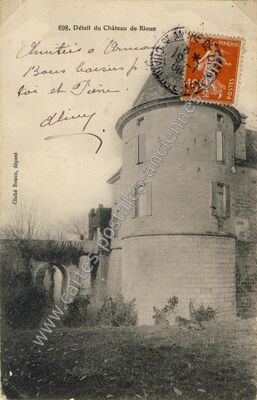 Carte postale ancienne Détail du Château — Rioux (Charente-Maritime)