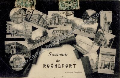 Carte postale ancienne Souvenir — Rochefort (Charente-Maritime)