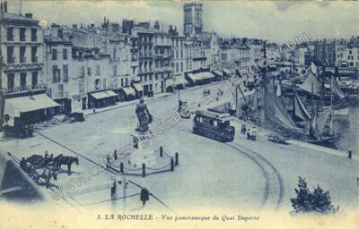 Carte postale ancienne Vue panoramique du Quai Duperré — La Rochelle (Charente-Maritime)