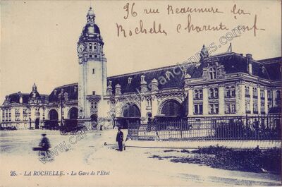 Carte postale ancienne La Gare de l'Etat — La Rochelle (Charente-Maritime)