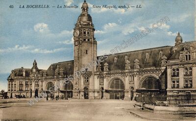 Carte postale ancienne La Nouvelle Gare (Esquié, arch.) — La Rochelle (Charente-Maritime)