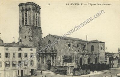 Carte postale ancienne L'Eglise Saint-Sauveur — La Rochelle (Charente-Maritime)