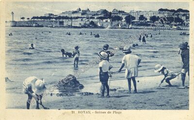 Carte postale ancienne Scènes de Plage — Royan (Charente-Maritime)
