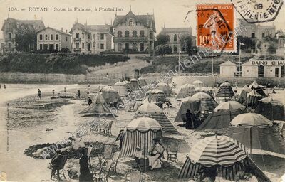 Carte postale ancienne Sous la Falaise, à Pontaillac — Royan (Charente-Maritime)