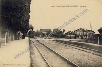 Carte postale ancienne La Gare — Saint-André-de-Lidon (Charente-Maritime)