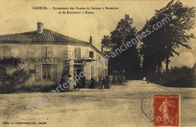 Carte postale ancienne Cadeuil — Sainte-Gemme (Charente-Maritime)