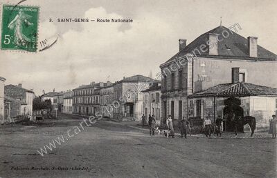 Carte postale ancienne St Genis — Saint-Genis-de-Saintonge (Charente-Maritime)