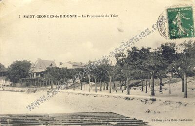 Carte postale ancienne La Promenade du Trier — Saint-Georges-de-Didonne (Charente-Maritime)