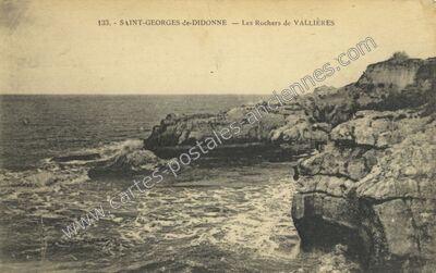 Carte postale ancienne Les Rochers de VALLIÈRES — Saint-Georges-de-Didonne (Charente-Maritime)