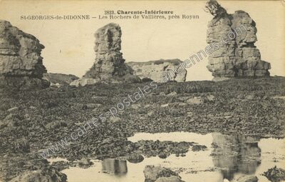 Carte postale ancienne Les Rochers de Vallières, près Royan — Saint-Georges-de-Didonne (Charente-Maritime)