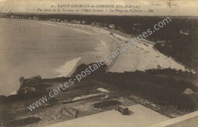 Carte postale ancienne Vue prise de la Terrasse de l'Hôtel Océanic - La Plage de Vallières — Saint-Georges-de-Didonne (Charente-Maritime)
