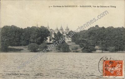 Carte postale ancienne Vue du Château et l'Etang — Saint-Maigrin (Charente-Maritime)