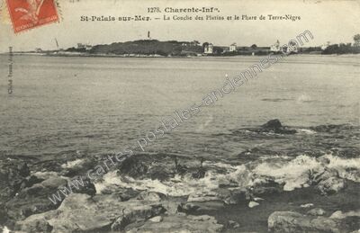 Carte postale ancienne La Conche des Platins et le Phare de Terre-Nègre — Saint-Palais-sur-Mer (Charente-Maritime)