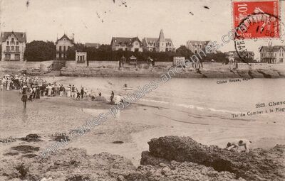 Carte postale ancienne Tir de Combat à la Plage du Bureau — Saint-Palais-sur-Mer (Charente-Maritime)