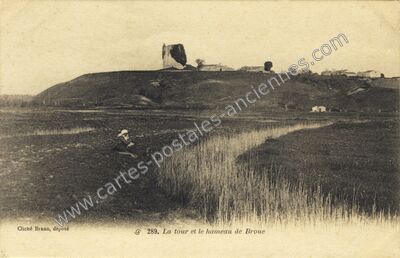 Carte postale ancienne La tour et le hameau de Broue — Saint-Sornin (Charente-Maritime)